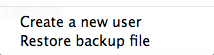 Restoring a backup